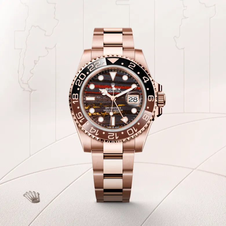０orange Rolex GMT-Master II 18 kt Everose gold, M126715CHNR-0002